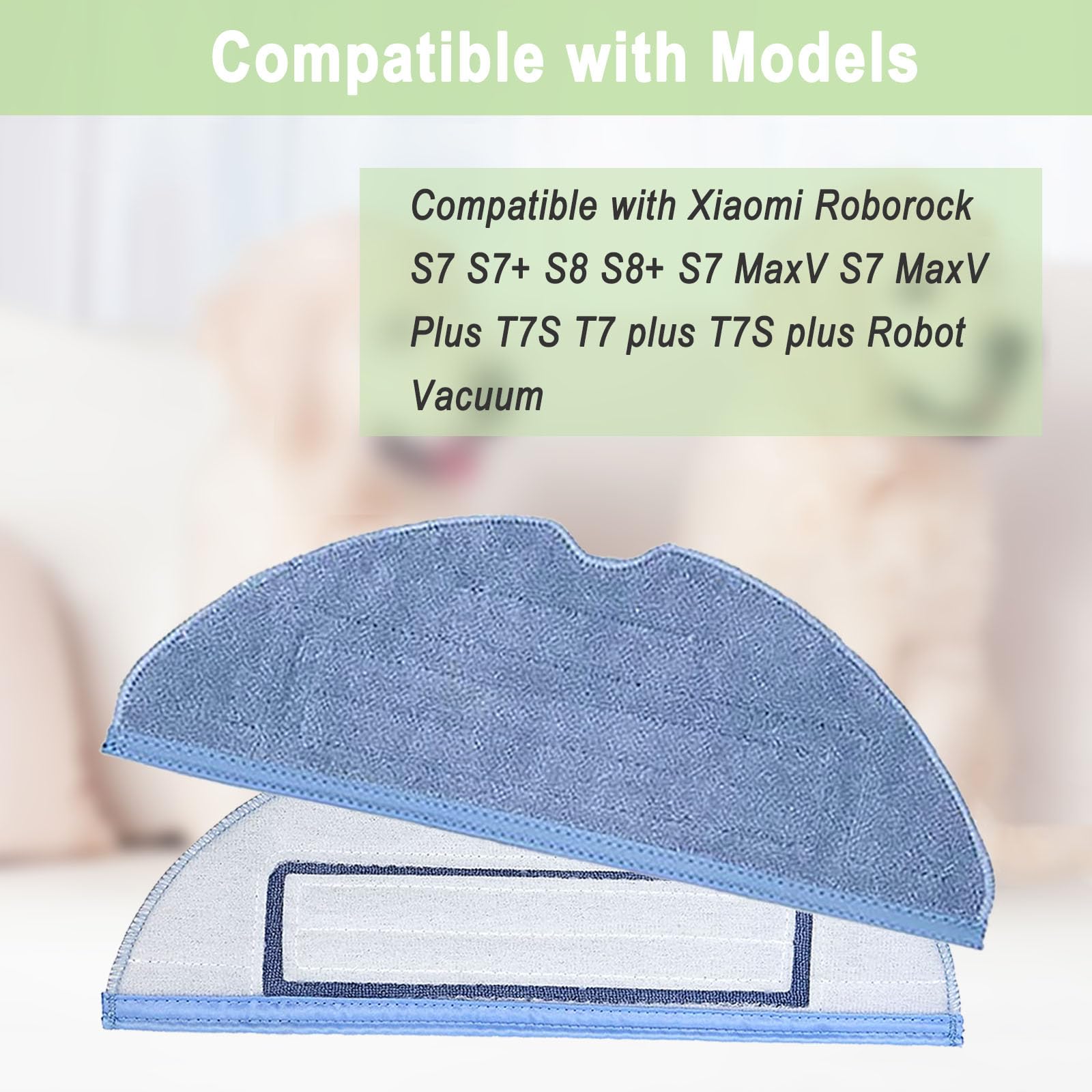 8 Pack S7 Vacuum Mop Replacement Pads for Xiaomi Roborock S7 Roborock S7+ Roborock S7 MaxV Roborock S8/S8+ Roborock S7 MaxV Plus